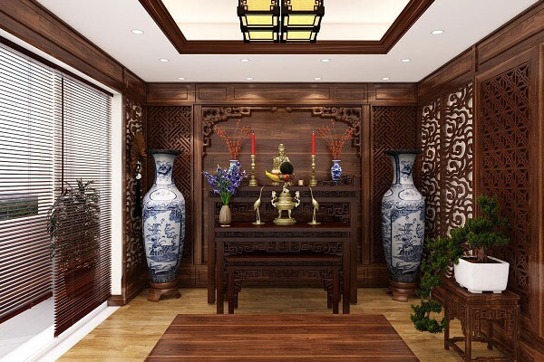 Thiết kế nội thất phòng thờ