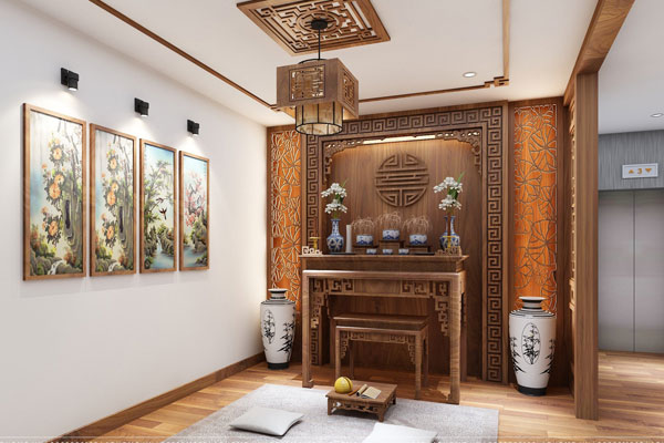 Thiết kế nội thất phòng thờ