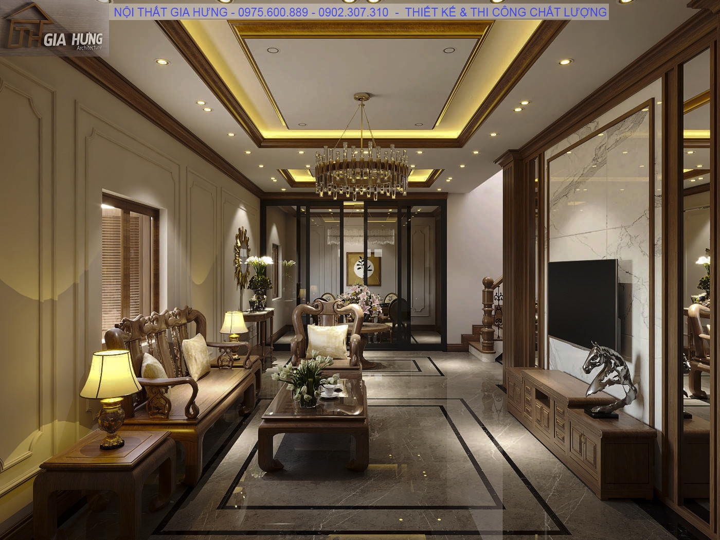 Thiết kế nội thất phòng khách